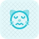 Cat Confounded Closed Eyes  Icon