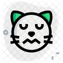 Cat Confounded Closed Eyes  Icon