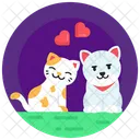 Kittens Love Cat Couple Cat Spouse Icon