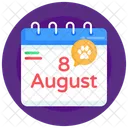 Cat Day Calendar Cat Day Date Almanac Icon