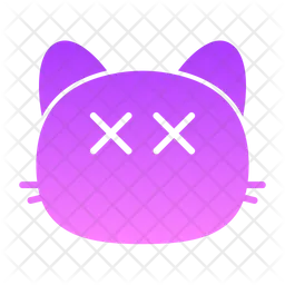 Cat dead Emoji Icon