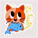 Cat Eating  Icon