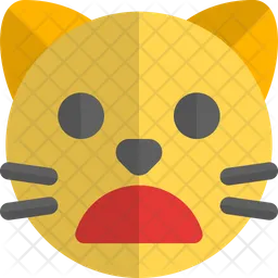 Cat Frowning Open Mouth Emoji Icon
