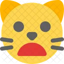 Cat Frowning Open Mouth  Icon