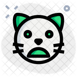 Download Cat Frowning Open Mouth Emoji Icon Of Colored Outline Style Available In Svg Png Eps Ai Icon Fonts