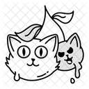 Cat Fruit Spooky Haunted Icon