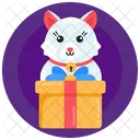Gift Box Cat Gift Cat Surprise Icon