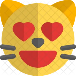 Cat Heart Eyes Emoji Icon