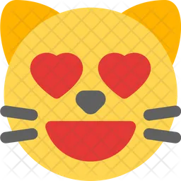 Cat Heart Eyes Emoji Icon