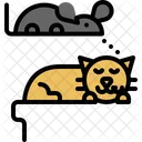 Cat hunt mouse  Icon