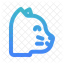 Cat Face Moustache Simple Icon