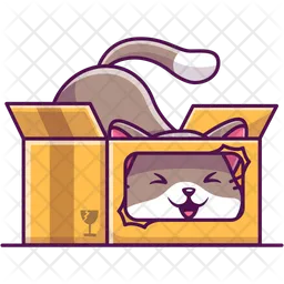 Cat In Box  Icon
