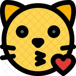 Cat Kissing Love Emoji Icon