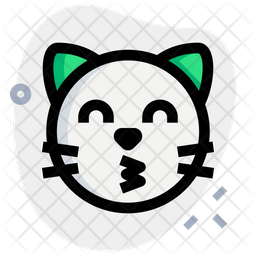 Download Free Cat Kissing Smiling Eyes Emoji Icon Of Colored Outline Style Available In Svg Png Eps Ai Icon Fonts