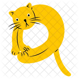 Cat letter Q  Icon
