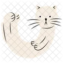 Letter U Cat Icon