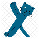 Letter X Cat Icon