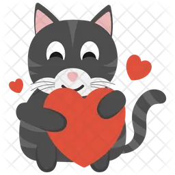 Cat Love Icon - Download in Flat Style