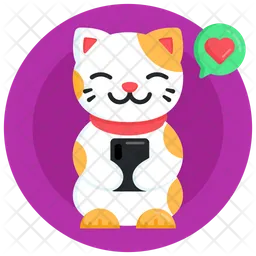 Cat Mobile Chatting  Icon