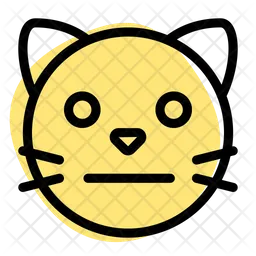 Cat Neutral Emoji Icon