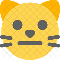 Cat Neutral Emoji Icon