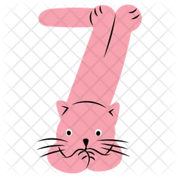Cat number 7  Icon