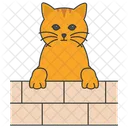 Cat On Wall  Icon