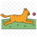 Cat Playing Ball Playing Ball Icon