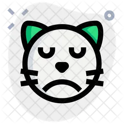 Cat Sad Face Emoji Icon