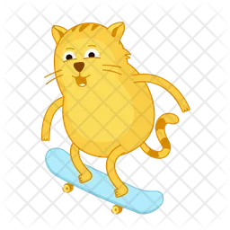 Cat Skateboard  Icon