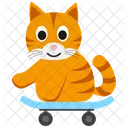 Cat Skateboard  Icon