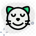 Cat Smiling Closed Eyes  Icon