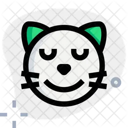 Cat Smiling Closed Eyes Emoji Icon