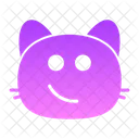 Cat smiling face  Icon