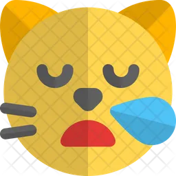 Cat Snoring Emoji Icon