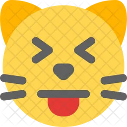 Cat Squinting Eyes Tongue Emoji Icon