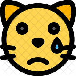 Cat Tear Emoji Icon