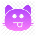 Cat tongue out i  Icon