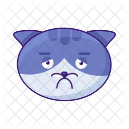 Cat Unhappy Emoji Icon