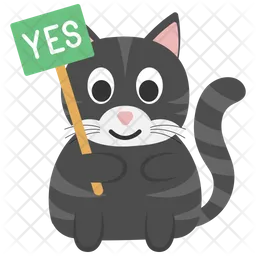 Cat Yes Board  Icon