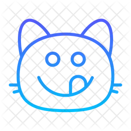 Cat yummy Emoji Icon