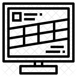 Catalog Icon - Download in Line Style