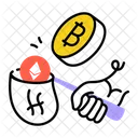 Catch Bitcoin Catch Money Grab Money Icône