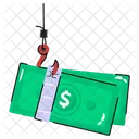 Catching Money Phishing Scam Icon