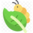 毛虫、昆虫、葉 アイコン