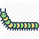 Caterpillar Worm Green Icon