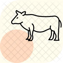 Cattle beside field  Icon
