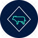 Cattle crossing sign  Icon
