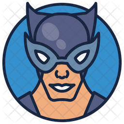 Download Free Catwoman Colored Outline Icon Available In Svg Png Eps Ai Icon Fonts