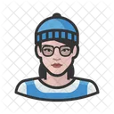 Caucasian Hipster Woman Caucasian Hipster アイコン